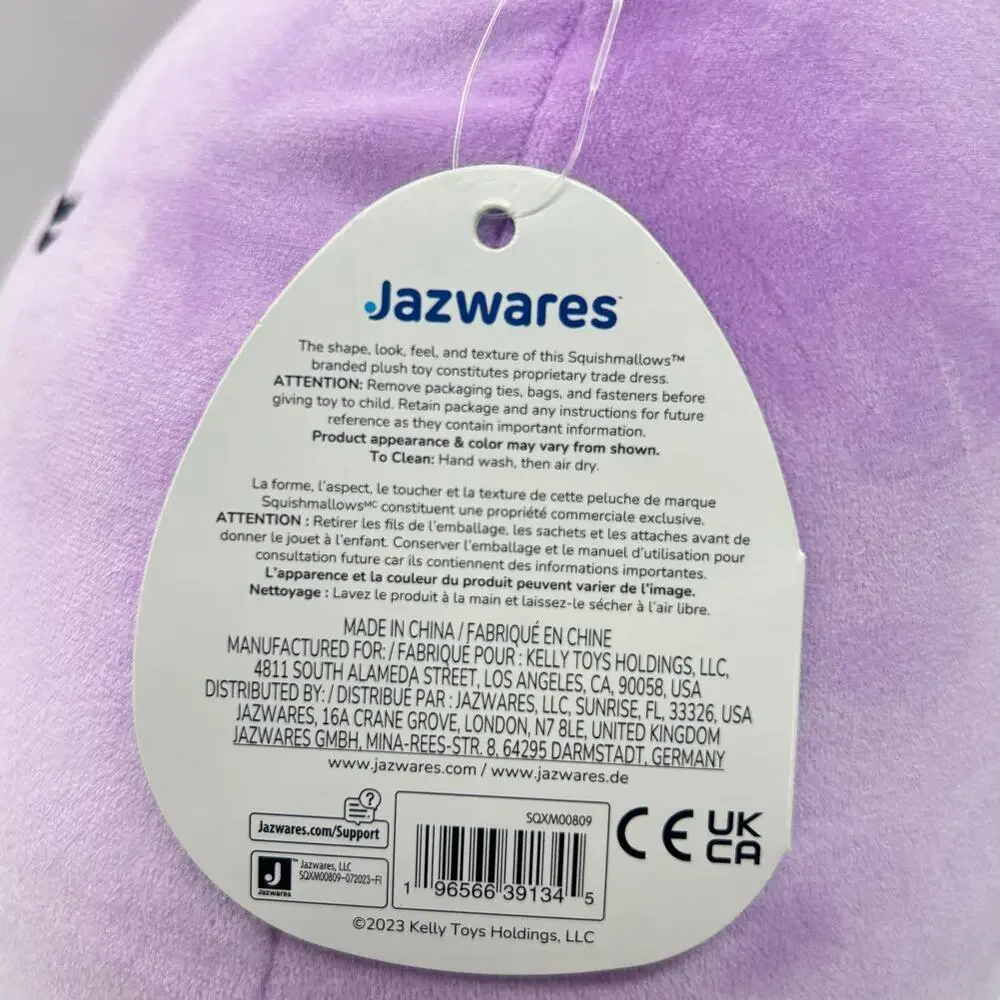 Squishmallow Beula‎ Plush Purple 12